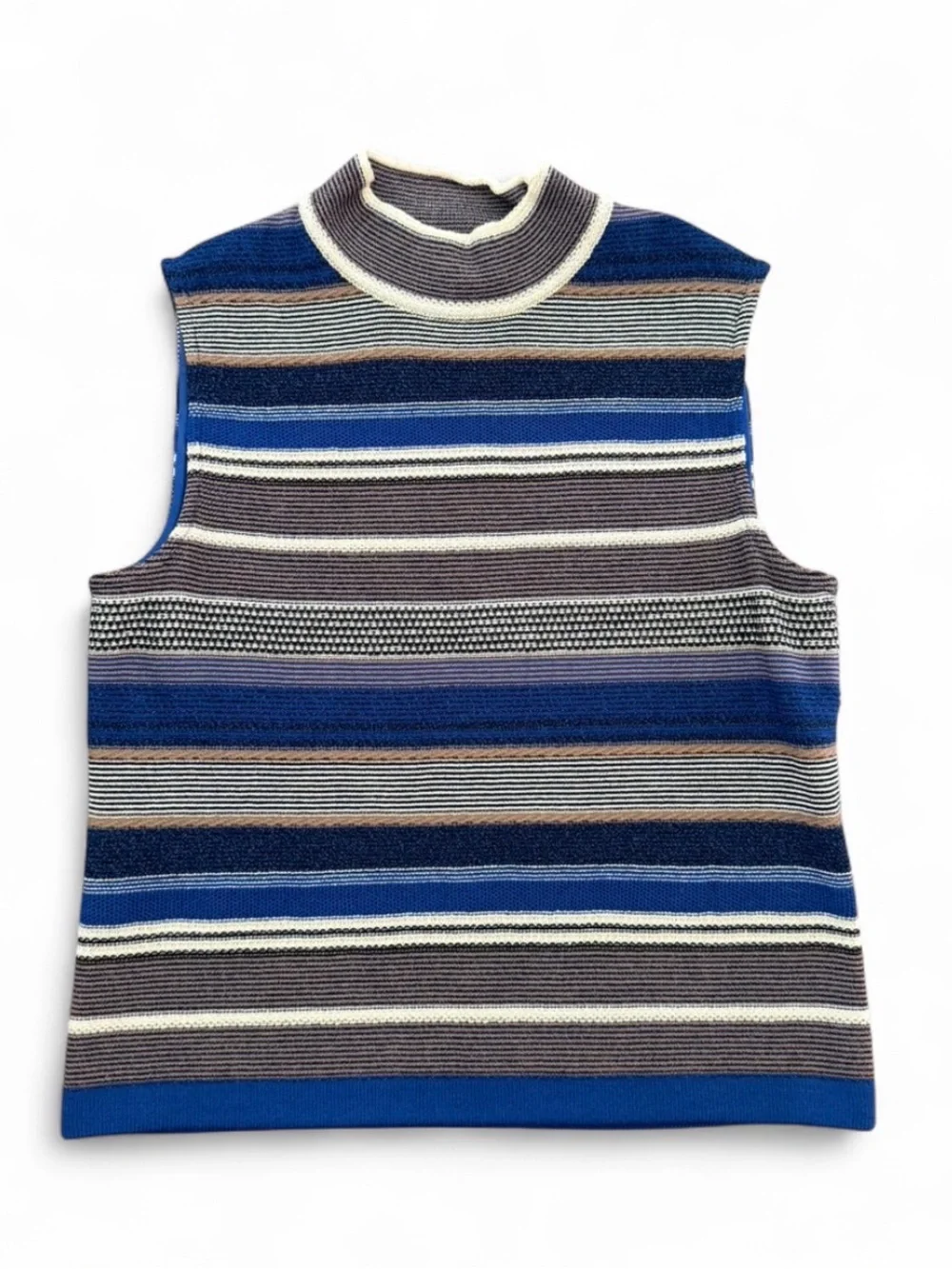 St. John Santana Knit Sleeveless Mock Neck Top Size Small - Picture 1 of 5